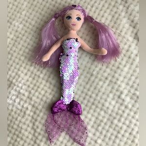 Ty Sea Sequin Lorelei Purple Mermaid Plush 2019 Doll